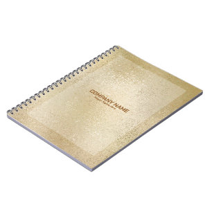 Carnet Légère texture en verre brillant et irisé or