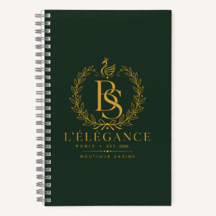 Carnet L'Élégance Gold Heritage Laurel Monogram Couvertur