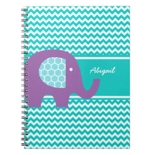 Carnet L'éléphant pourpre sur Chevron a personnalisé le