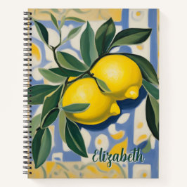Carnet Lemon Personalized Modern Style Recipe Book