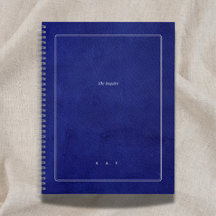 Carnet L'Enquête Diplômé Cuir Indigo & Argent