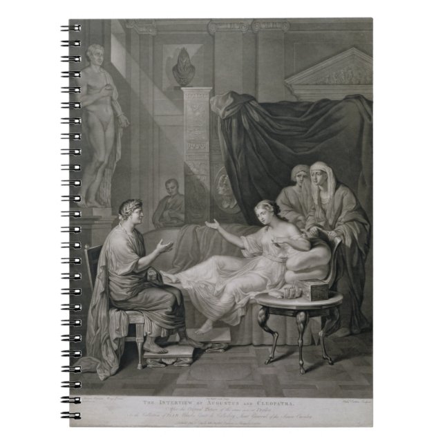 Carnet L'entrevue d'Augustus et de Cléopâtre, gravée (Devant)