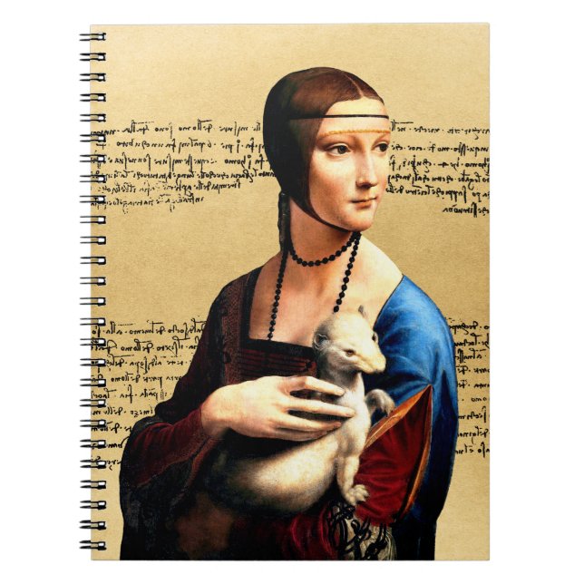 Carnet Léonard de Vinci Lady avec Ermine (Devant)