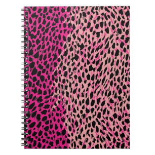 Carnet Léopard rose motif tissu fabriqué animal, backgrou