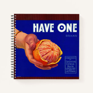 Carnet Les années 1940 ont une plaque étiquette orange