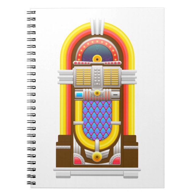 Carnet les années 50 juke-box à l'ancienne (Devant)