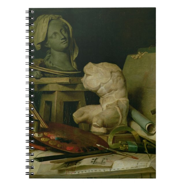Carnet Les attributs des arts, 1769 (huile sur la toile) (Devant)