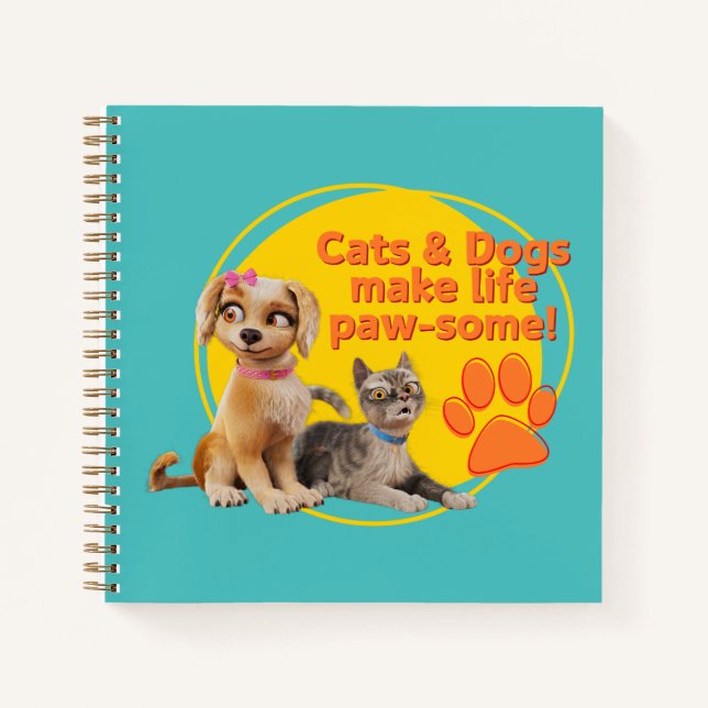 Carnet Les chats et les chiens rendent la vie géniale ! (Devant)