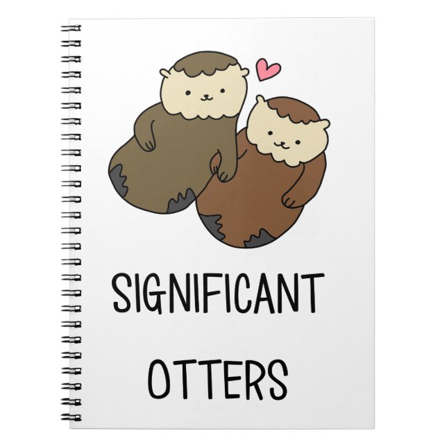 Carnet Les chemises du couple SIGNIFICATIF de LOUTRES, (Devant)