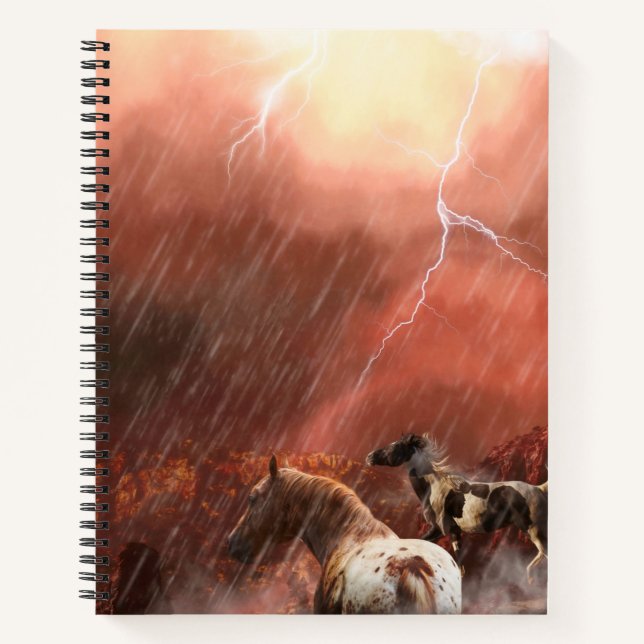 CARNET LES CHEVAUX SAUVAGES DÉSERTENT LA TEMPÊTE (Devant)