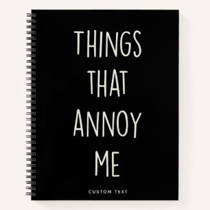 Carnet Les Choses Qui M'Annoy Drôle Amusant Personnalisé