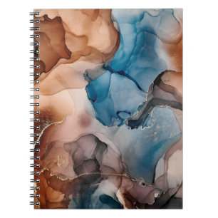 Carnet Les couleurs de l'encre alcoolique sont translucid