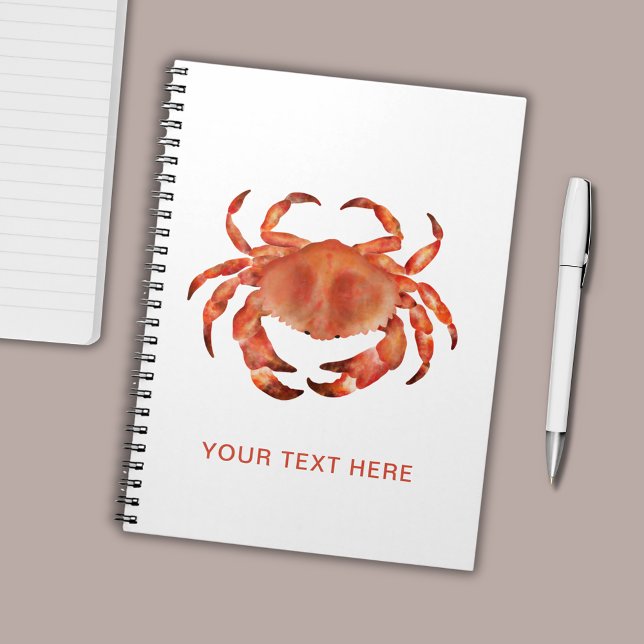 Carnet Les crabes Côtes Balnéaires Nautiques (Personzalized crab motif crustacean notebook/journal.)