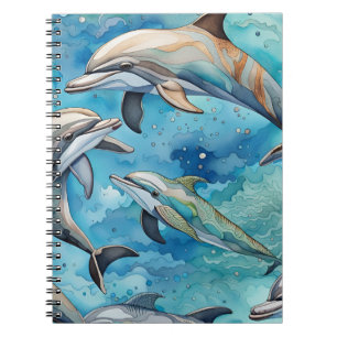 Carnet Les dauphins nageant dans la mer