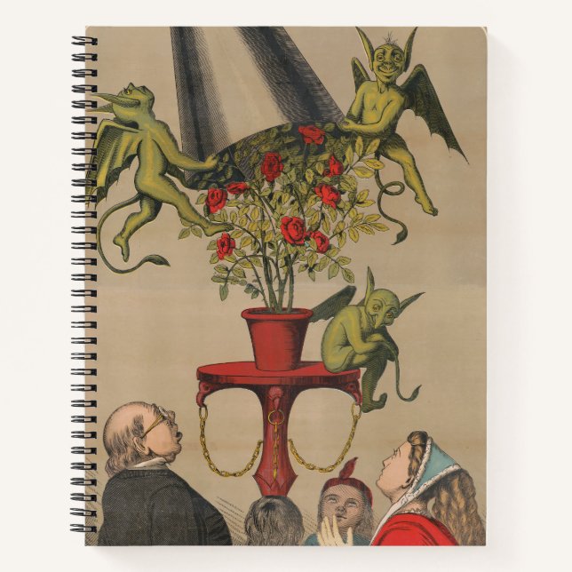 Carnet Les Démons Verts Retirant La Couverture Du Bouquet (Devant)