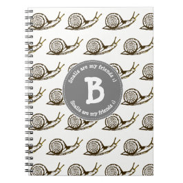 Carnet Les escargots sont mon monogramme d'amis