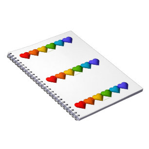 Carnet Les glyphes en forme de cœur 3D brillants de Slipp