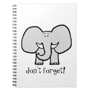 Carnet Les grandes oreilles l'éléphant n'oublient pas l