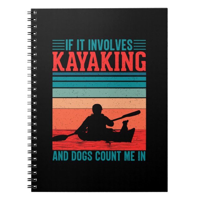 Carnet Les kayaks et les chiens me comptent dans (Devant)
