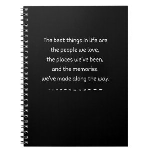 Carnet "Les Meilleures Choses Dans La Vie" Citation Carne