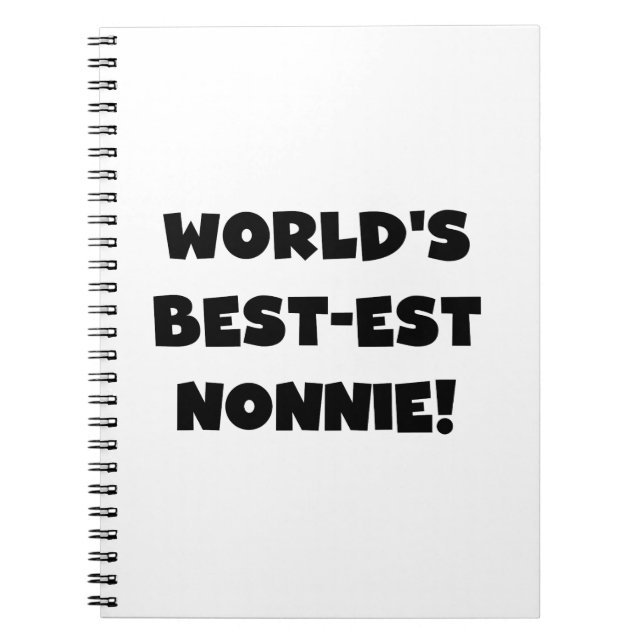 Carnet Les meilleurs cadeaux Nonnie du monde de Black Tex (Devant)
