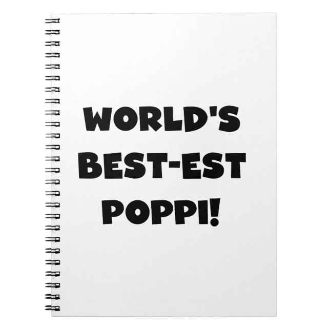 Carnet Les meilleurs cadeaux Poppi Black Text du monde (Devant)