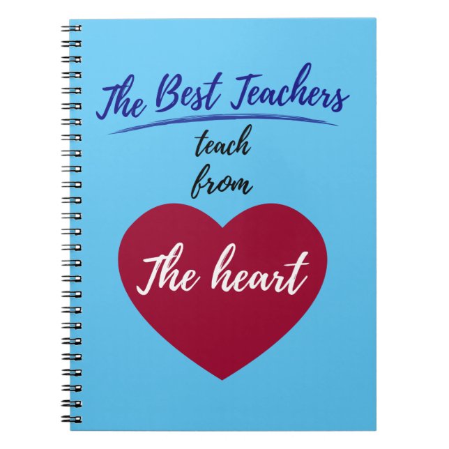 Carnet Les meilleurs professeurs enseignent du coeur (Devant)