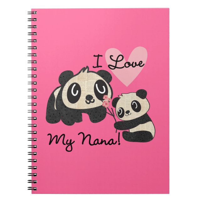 Carnet Les pandas I aiment ma Nana (Devant)