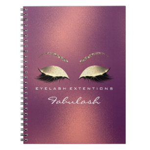 Carnet Les parties scintillantes de cuivre d'or observent