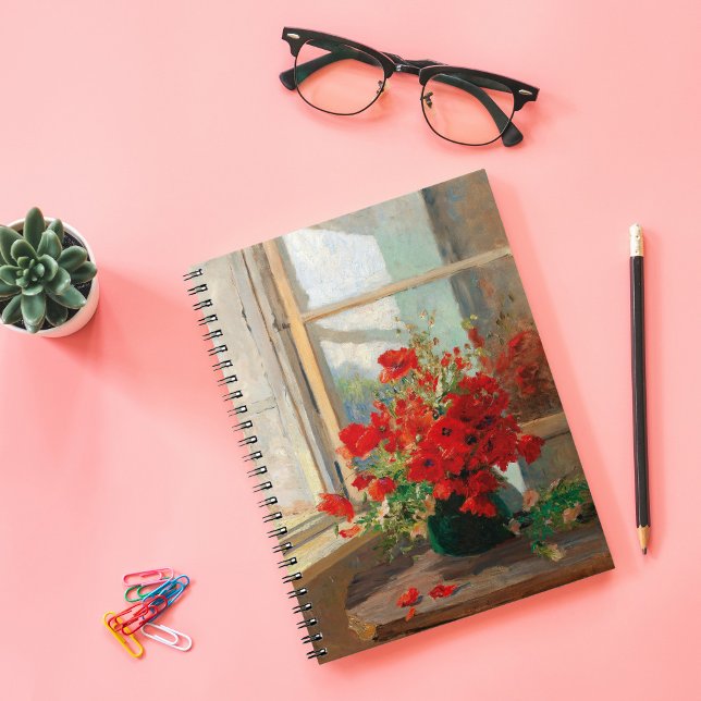 Carnet Les pavots par la fenêtre | Olga Wisinger-Florian (Créateur téléchargé)