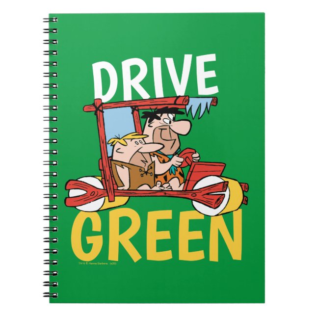 Carnet Les Pierrafeu | Fred & Barney - Drive Green (Devant)