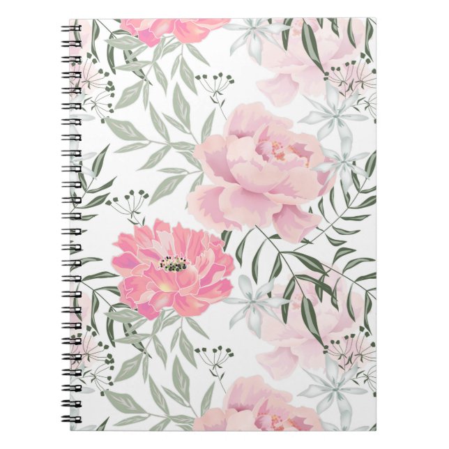 Carnet Les pivoines roses (Devant)