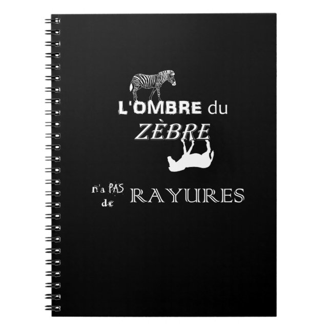 Carnet les rayures du zèbre (Devant)
