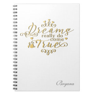 Carnet LES RÊVES VRAIMENT VRAIMENT DEVENIR VRAI Gold Carn