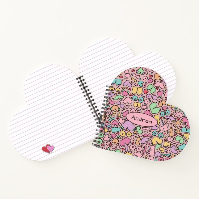 Carnet Les seins roses populaire drôle de motif (Intérieur)