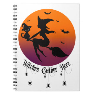 Carnet Les sorcières se rassemblent ici Araignées Hallow