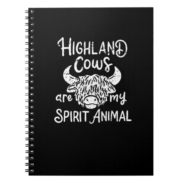 Carnet Les vaches Highland sont mon esprit Animal Scottis (Devant)