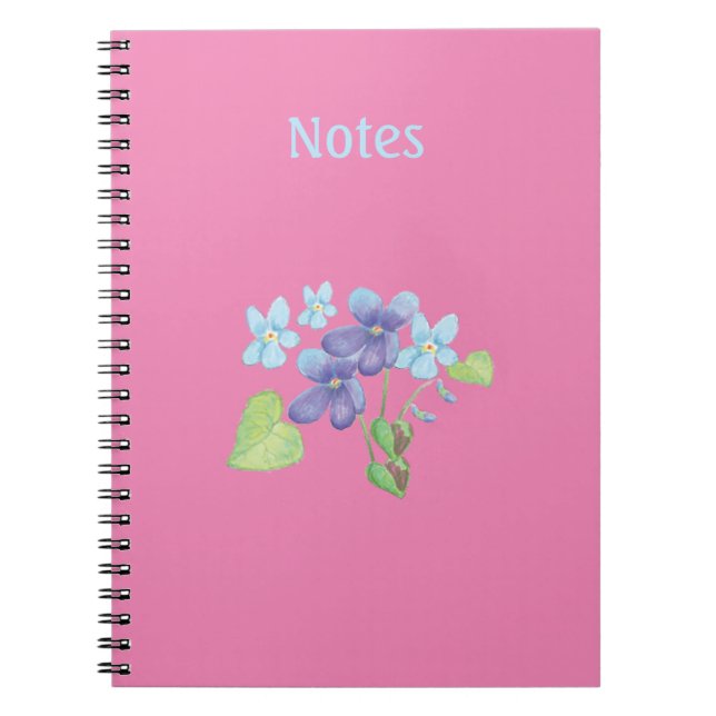 Carnet Les violons sont bleu rose personnalisé (Devant)