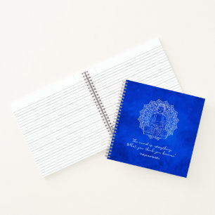 Carnet L'esprit est tout Shakyamuni Bouddha bleu