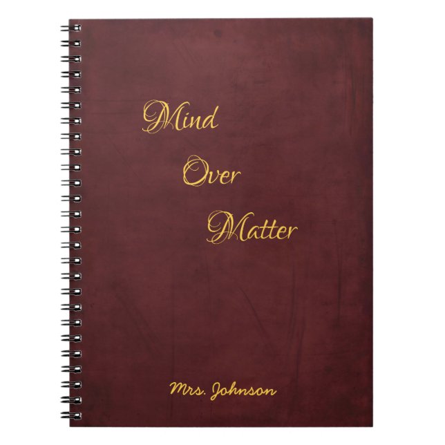 Carnet L'esprit sur la matière rouge (Devant)