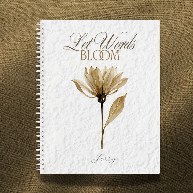 Carnet Let Words Bloom  – Pressed Floral Writing  (Créateur téléchargé)