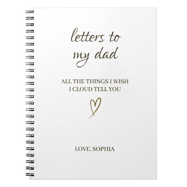 Carnet Letters to My Dad – Personalized Letter (Devant)