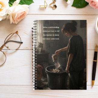 Carnet Letting Go – Fille jetant de vieux souvenir