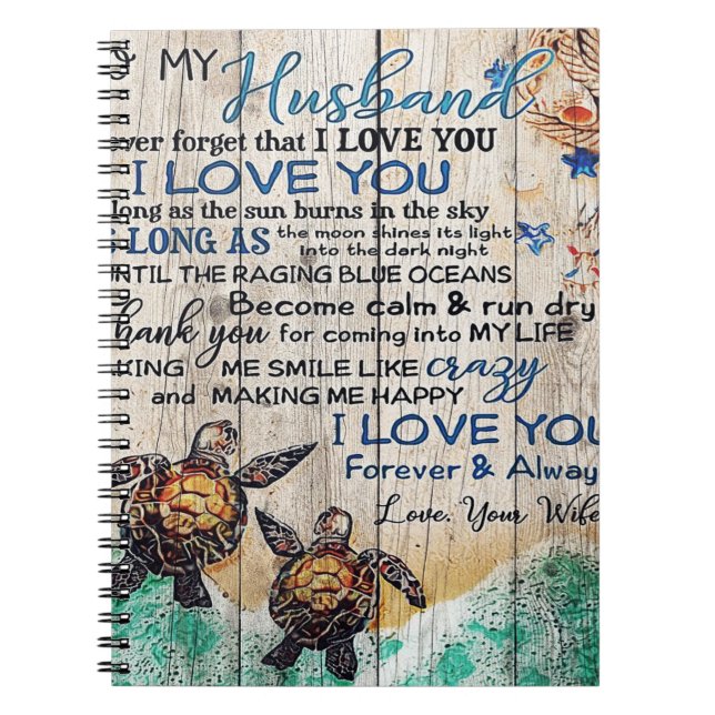 Carnet Lettre à mon mari | Décoration familiale | (Devant)