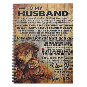 Carnet Lettre adorable au mari Joli cadeau à mon homme