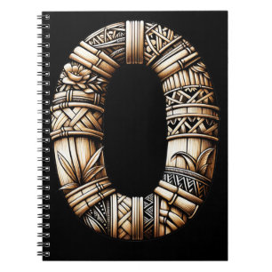 Carnet LETTRE Aloha Polynésienne Hawaïenne O Initiale Per