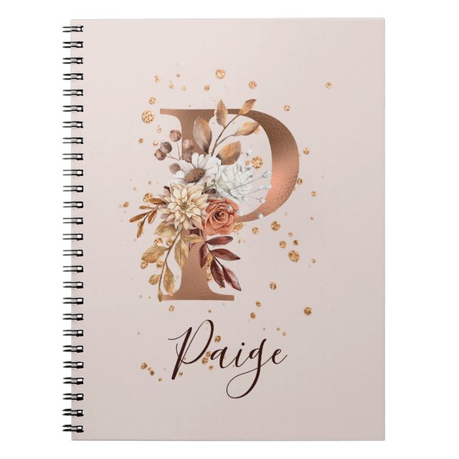 Carnet LETTRE Fleur D'Automne De Cuivre P Fleurs D'Automn (Devant)