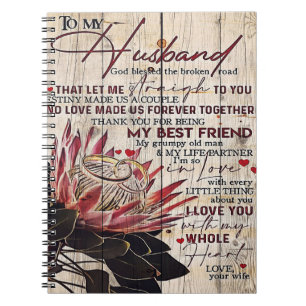 Carnet Lettre mignonne au mari   Cadeau Design Cool  