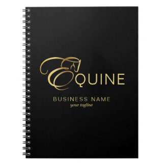Carnet Lettre monogramme E Cheval en or