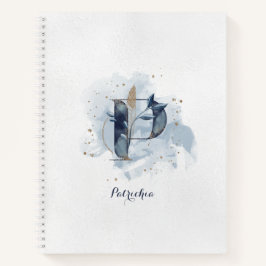 Carnet LETTRE MOTOGRAPHIQUE PERTINENTE MOULÉE P Bleu Or